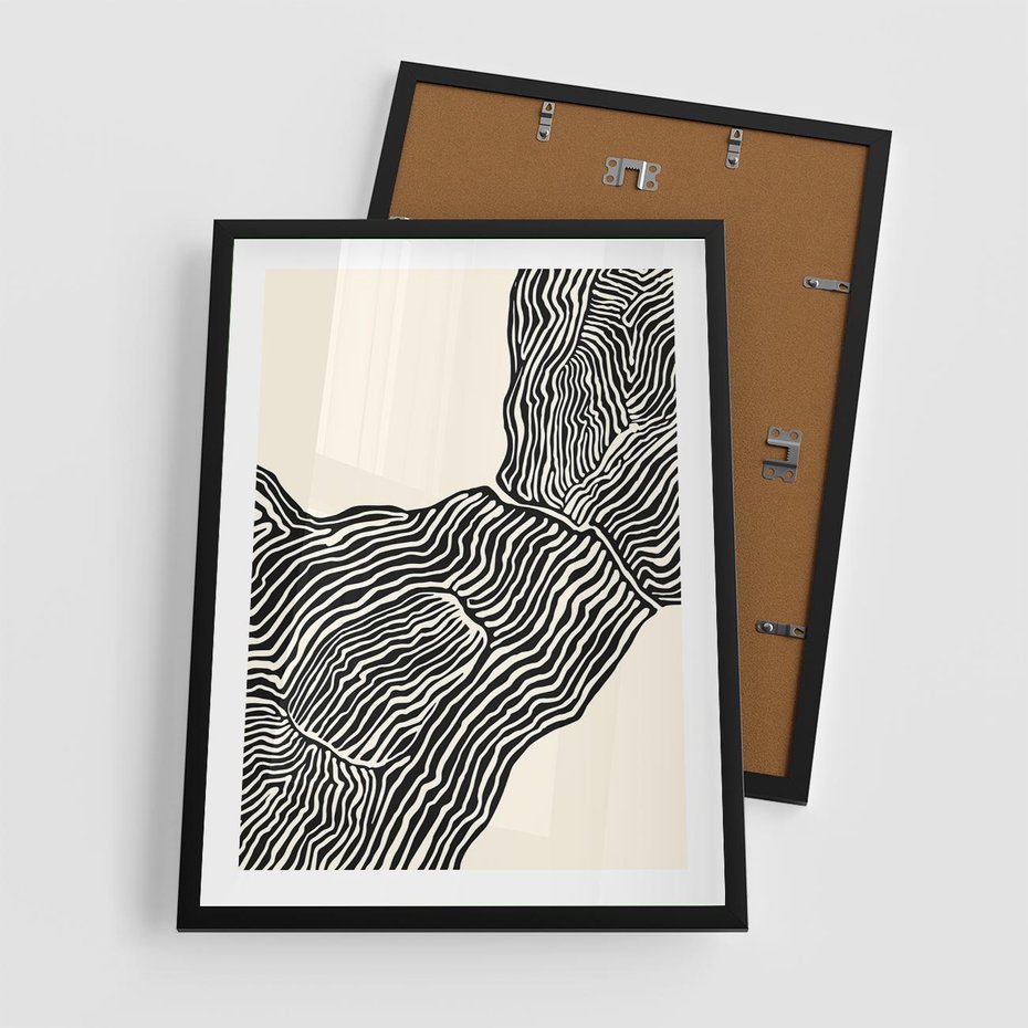 Plakat w ramie 50x70 - Podróżne Impresje - boho plakat, rycina - rama czarna