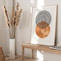 Plakat w ramie 50x70 - Taniec Okręgów - boho obraz, geometria - rama drewno