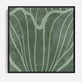 Obraz w ramie 50x50 - Zieleń Kształtująca Spokój - zielony plakat, roślinne inspiracje - rama czarna