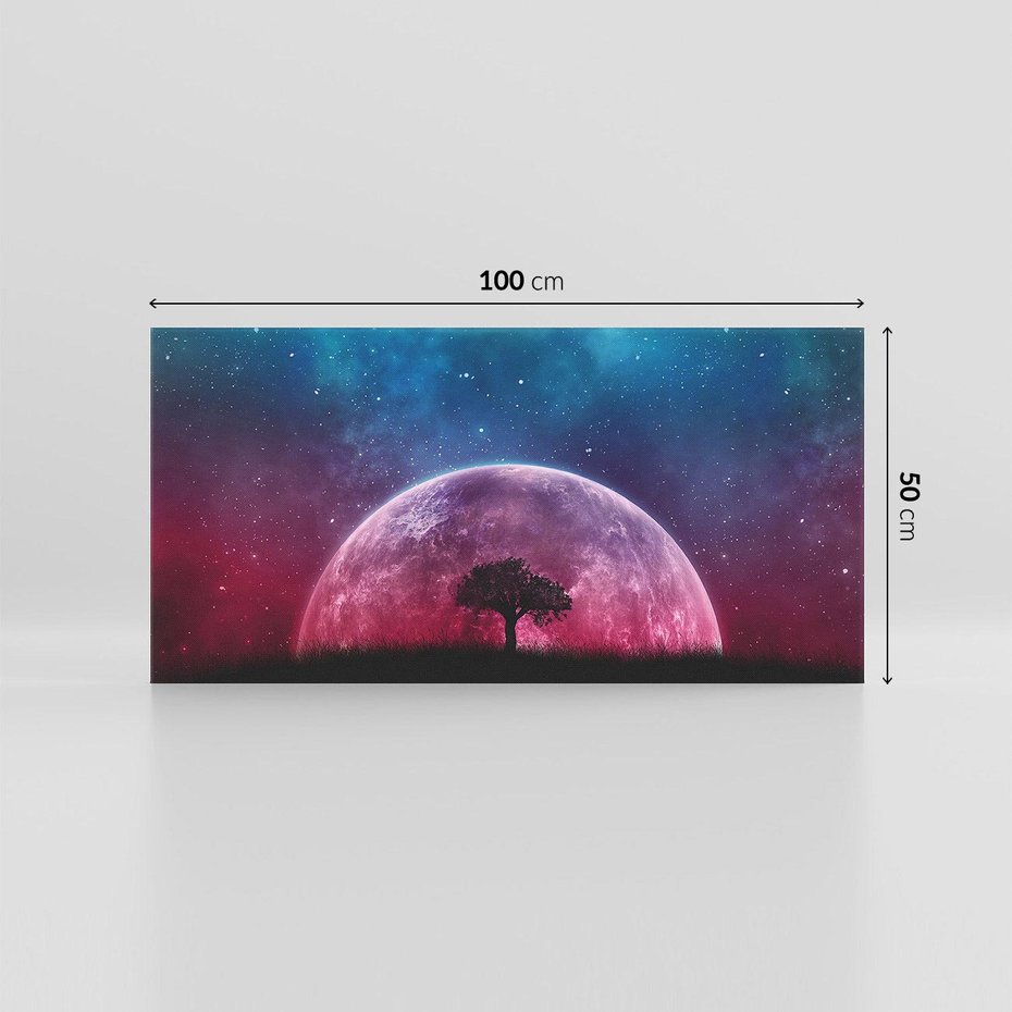 Obraz na płótnie 100x50 - Tajemnicza obecność kosmosu - księżyc, kosmos