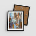 Plakat w ramie 40x50 - Geometria abstrakcji - abstrakcja, geometria - rama czarna