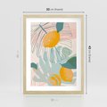 Plakat w ramie 30x40 - Świeżość Natury - plakat, nowoczesna grafika - rama drewno