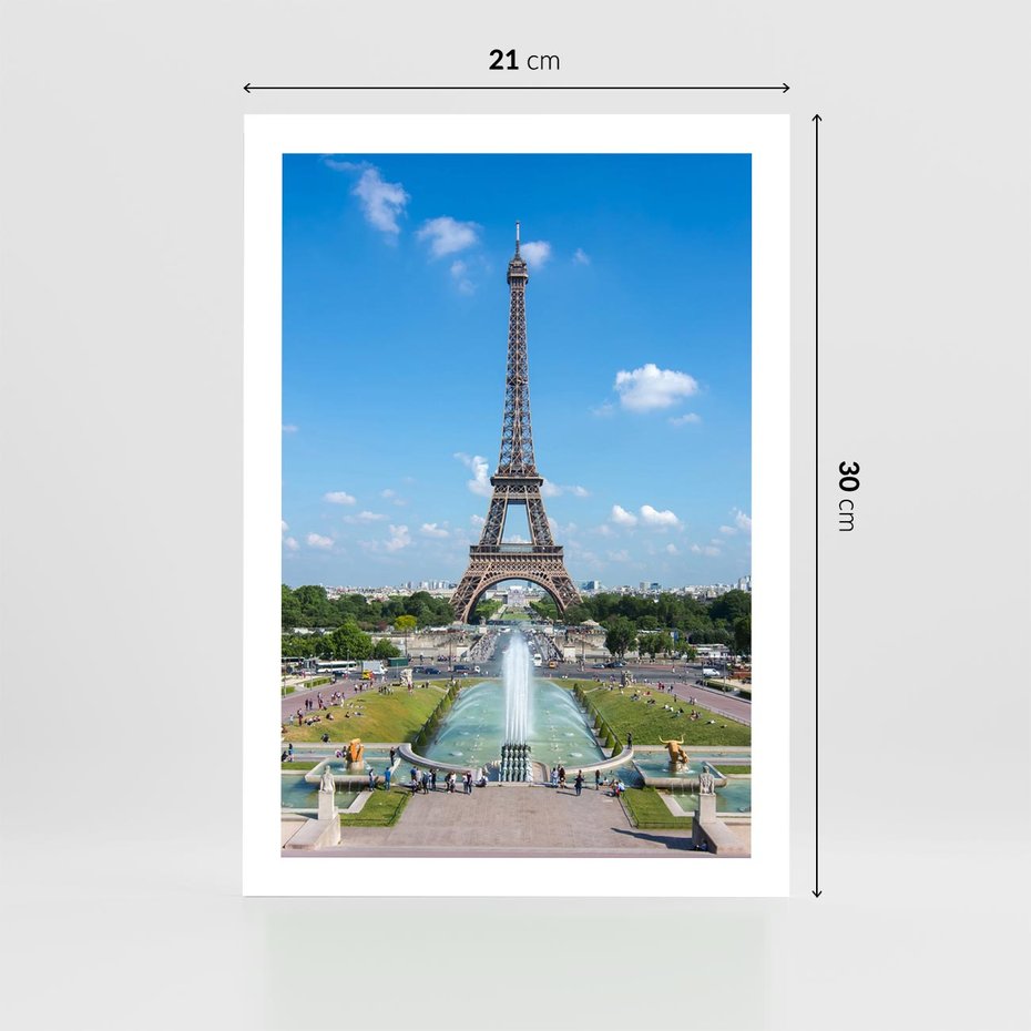 Plakat bez ramy 21x30 - Wieża Eiffla - Eiffla, Paryż