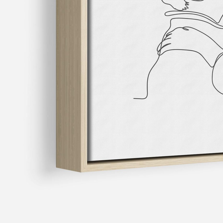 Obraz w ramie 50x50 - Bezgraniczne Tańce - para zakochanych, kobieta i mężczyzna - rama drewno