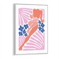 Obraz w ramie 50x70 - Opowieść Ognistych Rytów - nowoczesny kobiecy akt, graficzne kształty - rama biała
