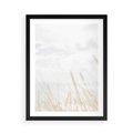 Plakat w ramie 50x70 - Jasna Delikatność: Fotografia Suchych Traw - suche trawy, jasna fotografia - rama czarna