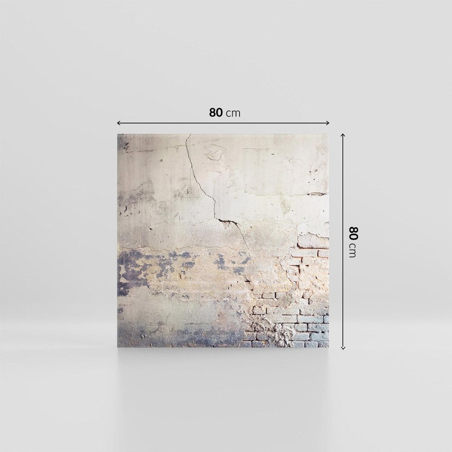 Obraz na płótnie 80x80 - Surowość ściany z betonu - ściana, beton