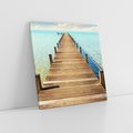 Obraz na płótnie 40x40 - Pomost nad morską przestrzenią - pomost, morze