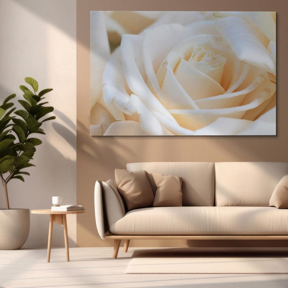 Obraz na płótnie 70x50 - Białe róże piękności - białe, róże