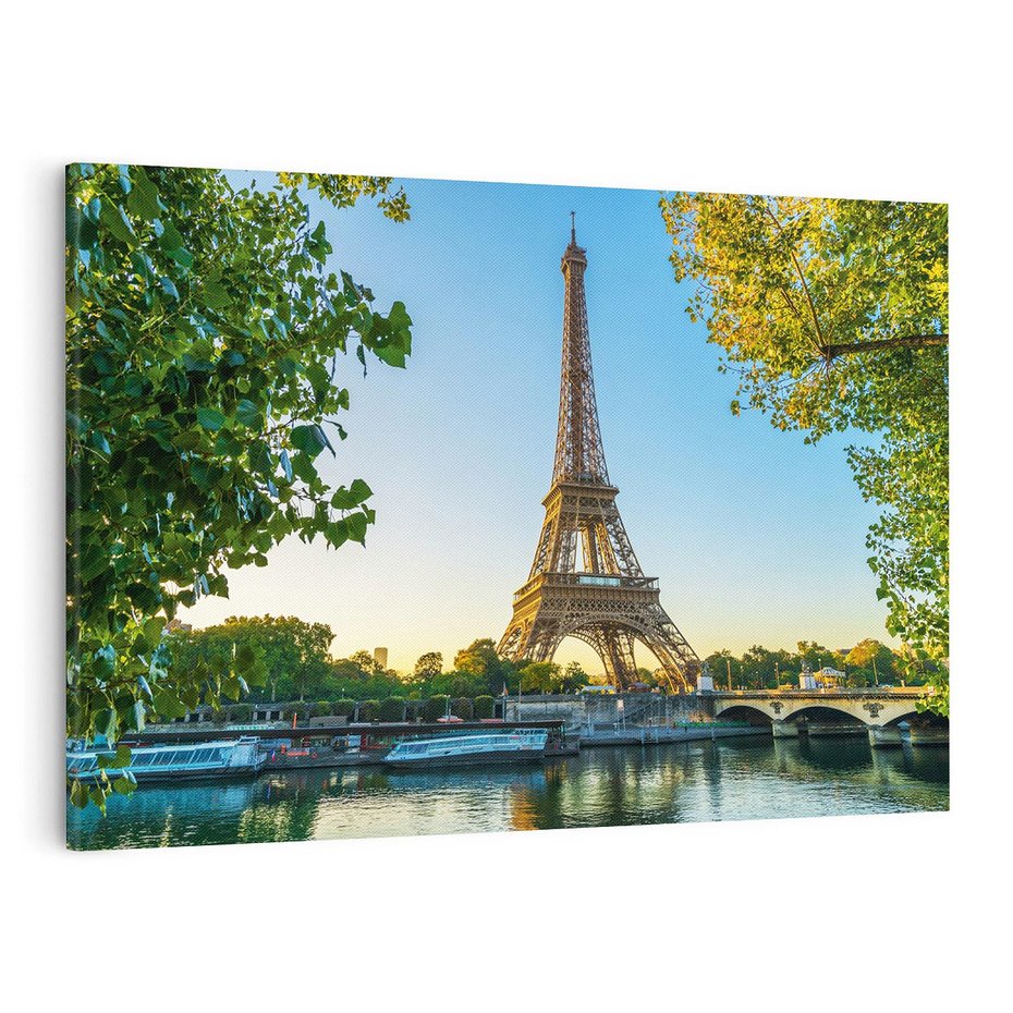 Obraz na płótnie 120x80 - Wieża Eiffla w blasku - Paryż, Francja