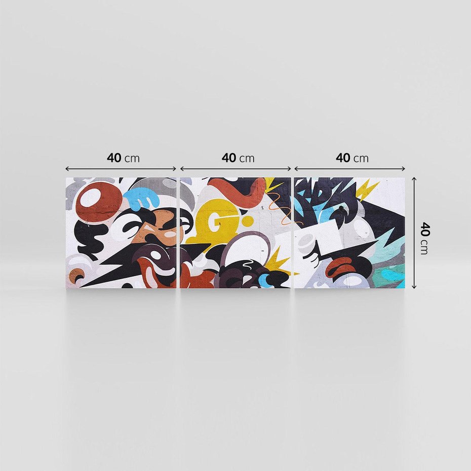 Obraz na płótnie 120x40 - Moc kolorów w graffiti - graffiti