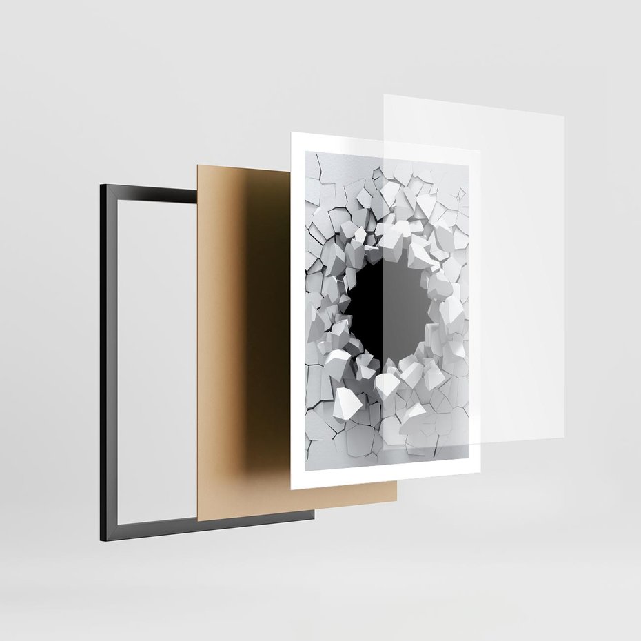 Plakat w ramie 50x70 - Nowoczesna Abstrakcja - grafika, nowoczesna - rama czarna