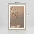 Plakat w ramie 50x70 - Subtelna gipsówka - gipsówka, suche - rama drewno