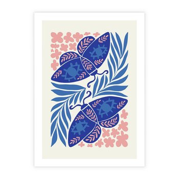 Plakat bez ramy 50x70 - Migotliwa Rzeczywistość - ćmy, kwiaty