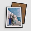 Plakat w ramie 50x70 - Urok Greckiej Wyspy - Santorini, Grecja - rama czarna