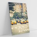 Obraz na płótnie 80x120 - Miasto Taksówek - taksówki, miasto