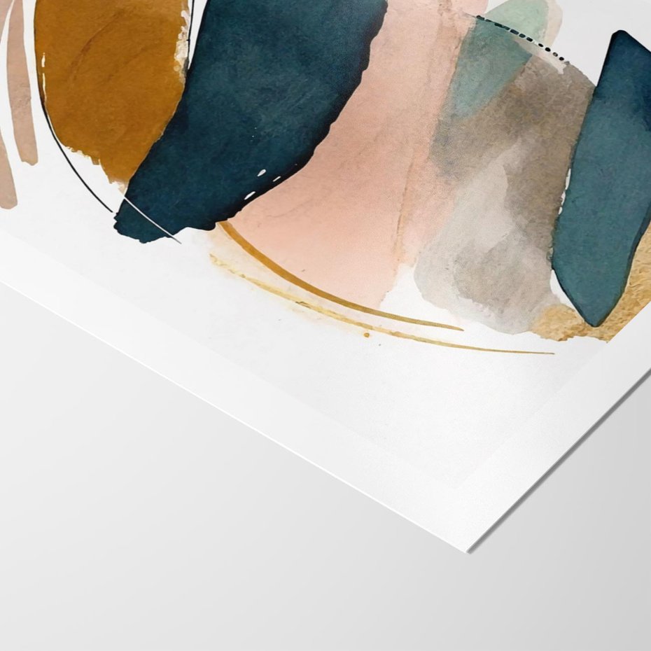 Plakat bez ramy 21x30 - Migocące Impresje Przestrzeni - abstrakcyjny obraz, kolory ciepłe