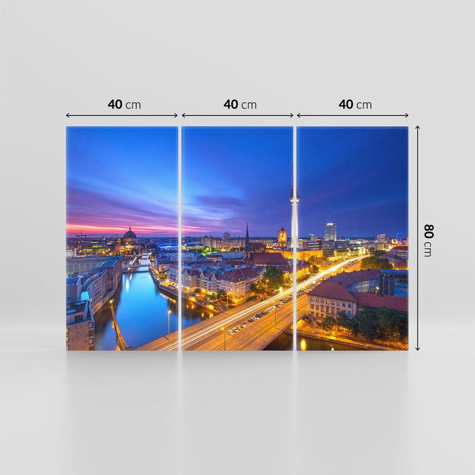 Obraz na płótnie 120x80 - Miasto nocą - tajemnicza atmosfera - Miasto, noc