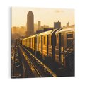 Obraz na płótnie 30x30 - Podróż Podziemna: Pociąg i Metro - pociąg, metro