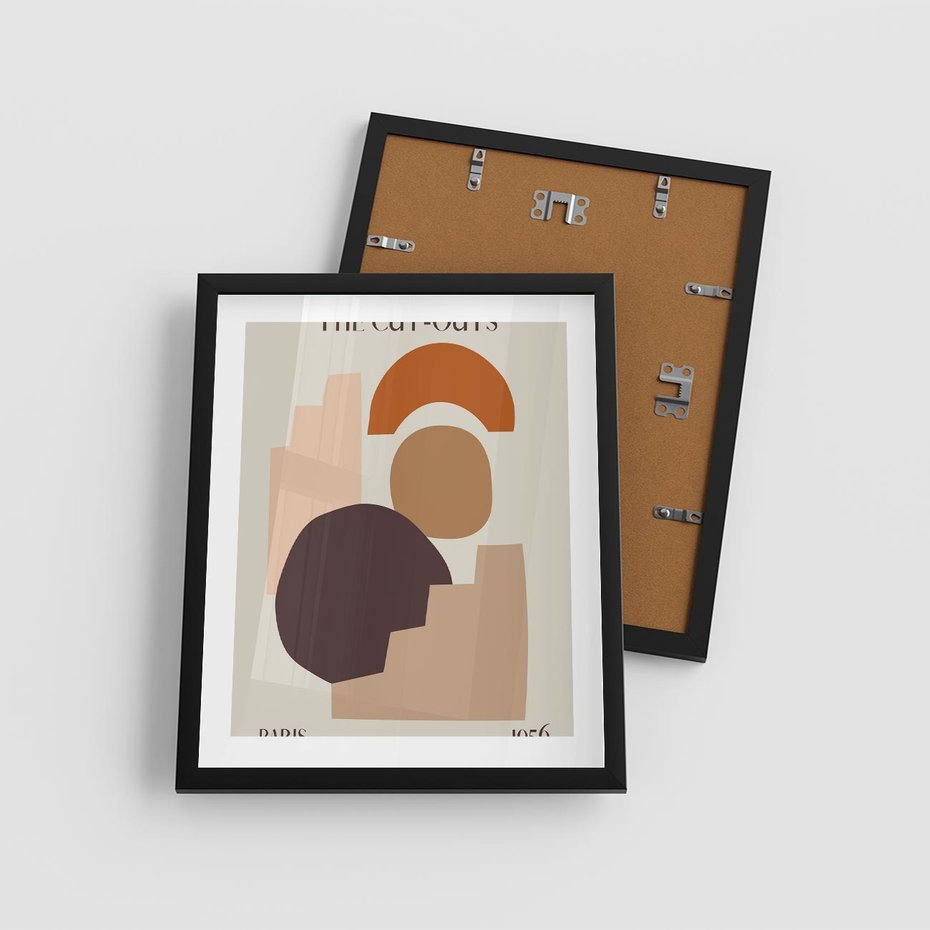 Plakat w ramie 40x50 - Boho Urok: Plakat z Kolorem Ziemi i Typografią - boho grafika, kolory ziemi - rama czarna