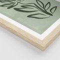 Plakat w ramie 40x50 - Zieleń Wyjątkowego Ukojenia - zielona abstrakcja, zgaszona zieleń - rama drewno