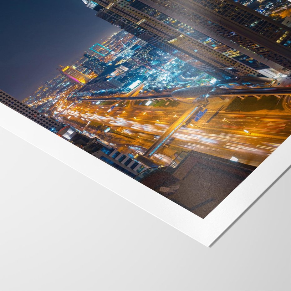 Plakat bez ramy 21x30 - Nocna magia - miasto, noc