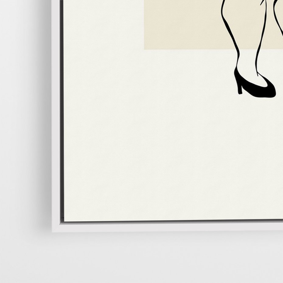 Obraz w ramie 80x120 - Ekspresja Wewnętrznych Emocji - kobieta, samoakceptacja - rama biała