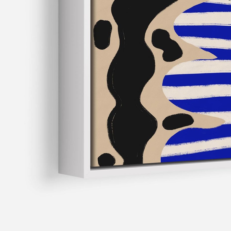 Obraz w ramie 50x50 - Boho Wizje - abstrakcyjny plakat, ciekawe formy - rama biała