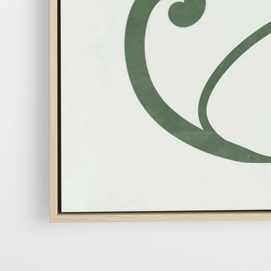 Obraz w ramie 50x70 - Zieleń Wyjątkowego Ukojenia - zielony odcień, abstrakcja - rama drewno