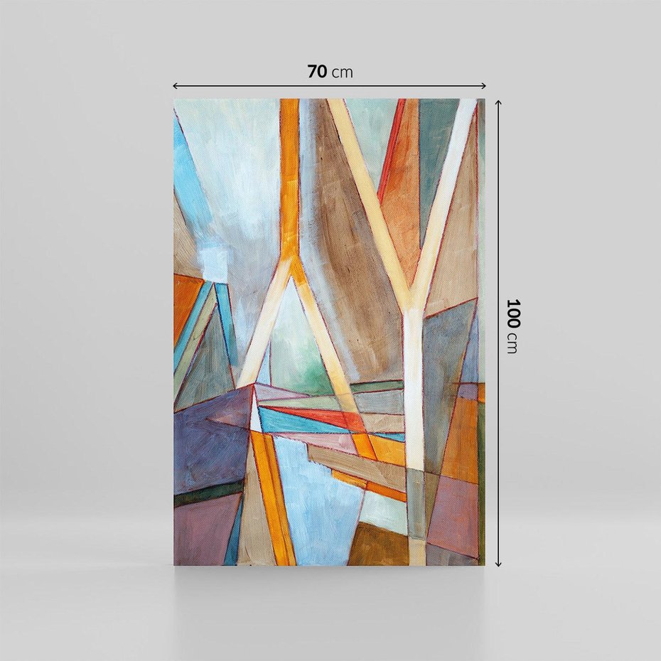 Obraz na płótnie 70x100 - Geometria abstrakcji - abstrakcja, geometria