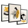 Zestaw obrazy w ramie 30x40 galeria - Fashion, moda, plakaty, sypialnia - rama czarna