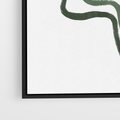 Obraz w ramie 50x70 - Zielony Profil - abstrakcja, zielony portret z profilu - rama czarna