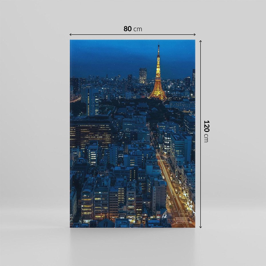 Obraz na płótnie 80x120 - Nocne impresje Paryża we Francji - Francja, Paryż