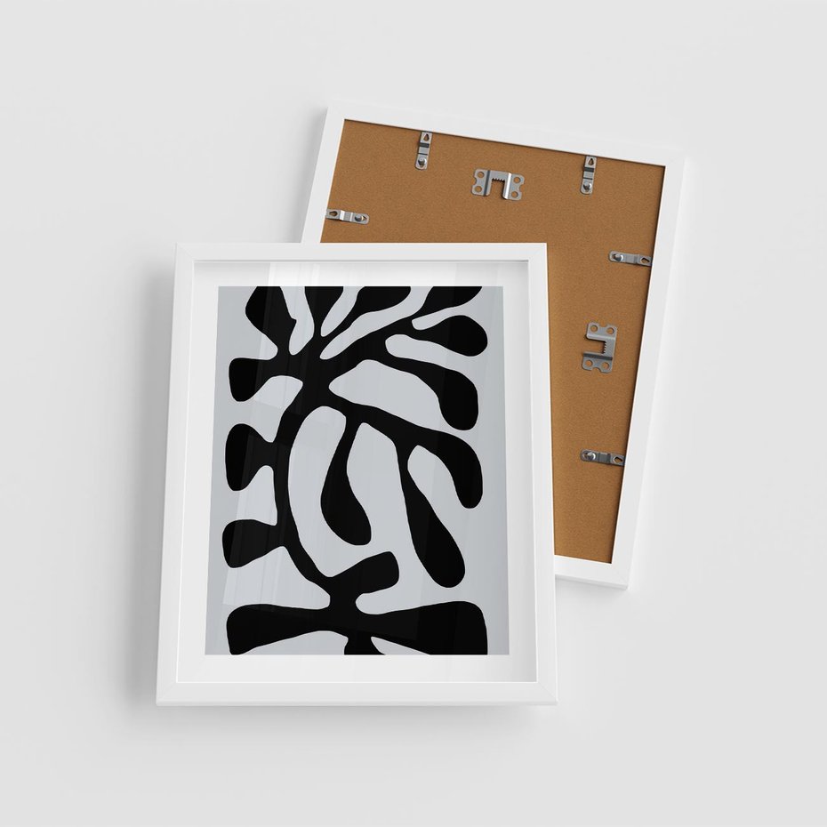 Plakat w ramie 40x50 - Przenikające Refleksje - matisse, sztuka nowoczesna - rama biała