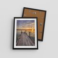 Plakat w ramie 30x40 - Zachód Słońca na Pomostcie - zachód, słońca - rama czarna