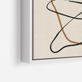 Obraz w ramie 50x50 - Bezczasowe Kontury - abstrakcyjne linie, zaplątane - rama biała