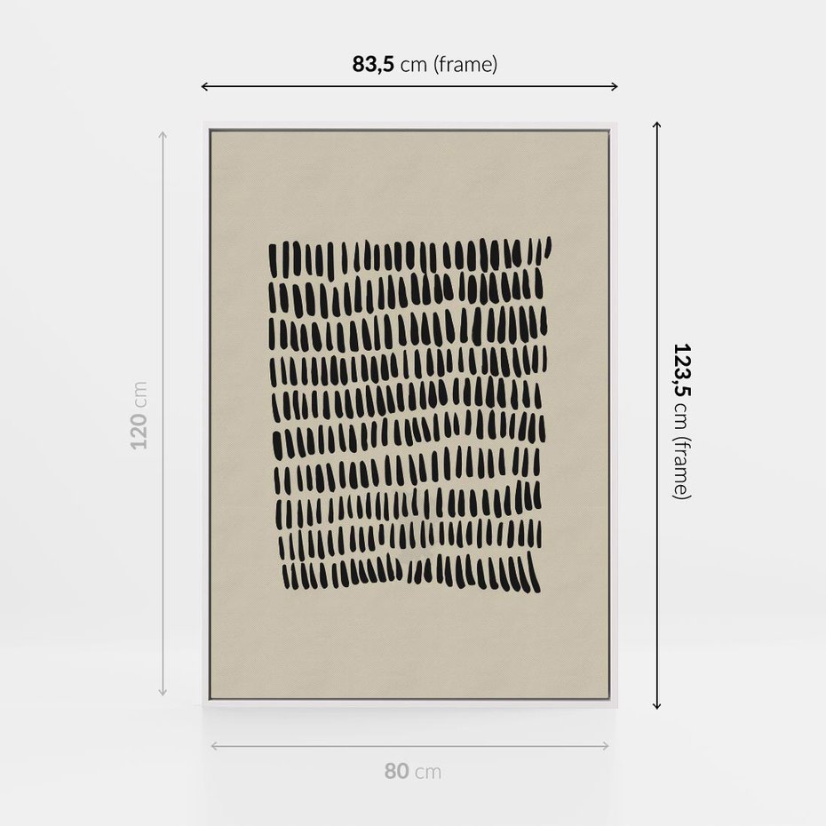 Obraz w ramie 80x120 - Echa Zapomnianych Wymiarów - nowoczesna sztuka, plakat - rama biała