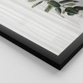 Zestaw obrazy w ramie 40x50 galeria - Liście, minimalizm, skandynawski, styl - rama czarna