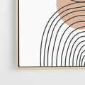Obraz w ramie 50x50 - Przenikające Widzenia - półkola, koło - rama drewno