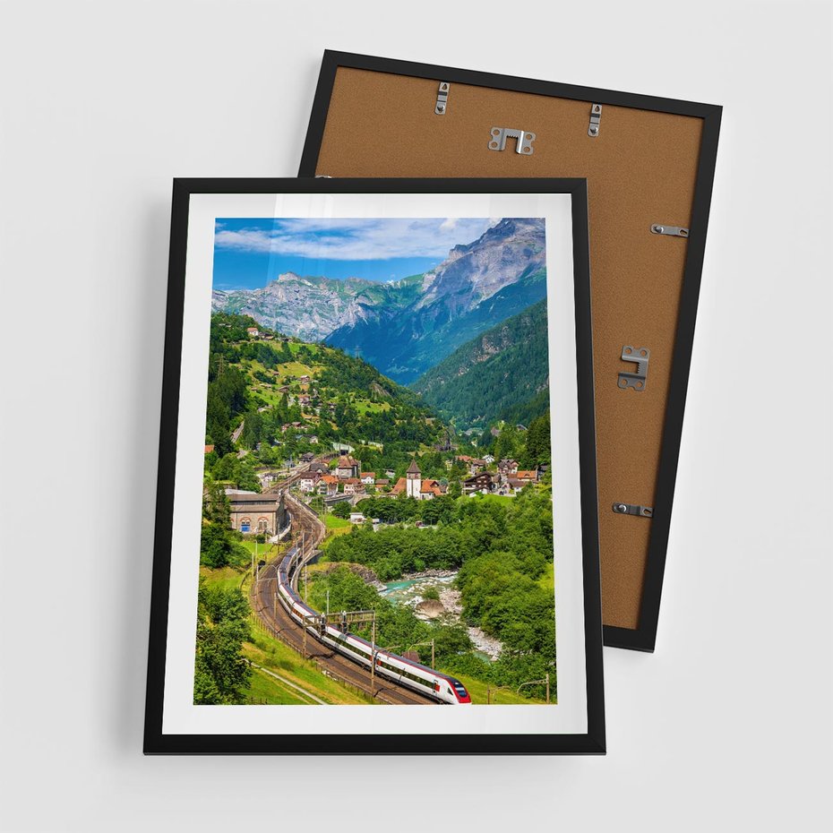 Plakat w ramie 50x70 - Magiczne Horyzonty - pejzaż, perspektywa - rama czarna