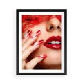 Plakat w ramie 50x70 - Piękno manicure: kolory i elegancja - paznokcie, manicure - rama czarna