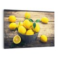 Obraz na płótnie 120x80 - Ożywczy koszyk - cytryny, koszyk