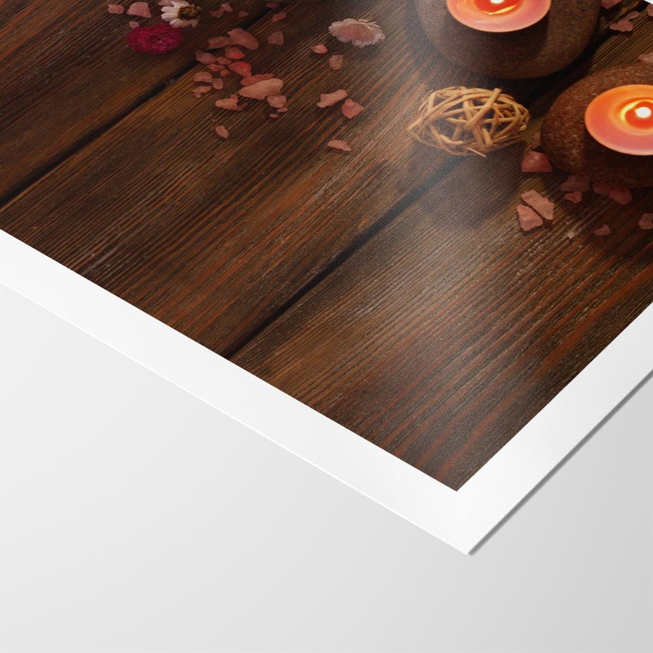 Plakat bez ramy 50x70 - Relaksujące spa z pochodniami - spa, świece