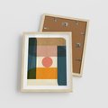 Plakat w ramie 40x50 - Geometryczna Ekspresja - geometria, plakat - rama drewno