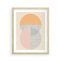 Plakat w ramie 40x50 - Migotliwe Wzory - geometryczne kształty, koła - rama drewno