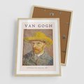 Plakat w ramie 50x70 - Autoportret van Gogha - van gogh, autoportret - rama drewno