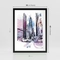 Plakat w ramie 30x40 - Miasto ożywione pulsującym życiem - szkocja, miasto - rama czarna