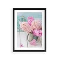 Plakat w ramie 30x40 - Kwiatowa harmonia hiacyntów - kwiaty, hiacynty - rama czarna