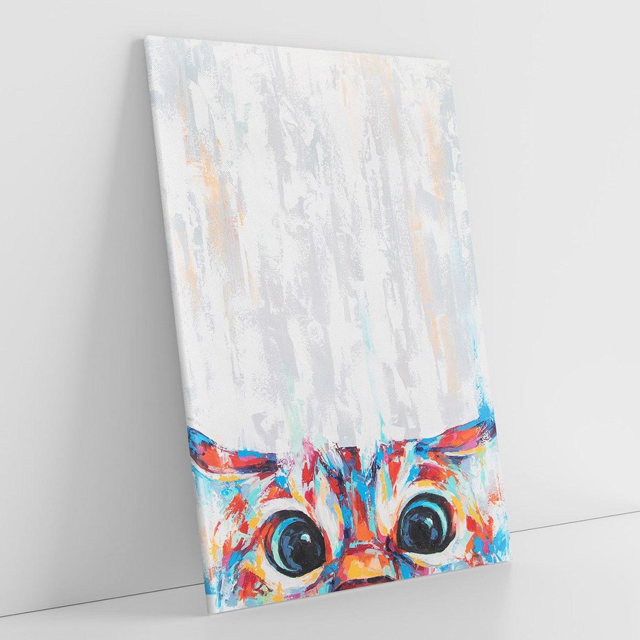 Obraz na płótnie 50x70 - Co ja Widzę - obraz olejny, śmieszny obraz kota