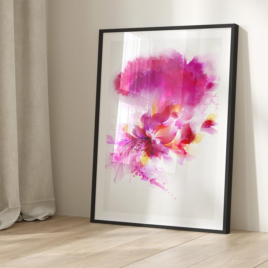 Plakat bez ramy 50x70 - Kwiaty abstrakcji - abstrakcja, kwiaty
